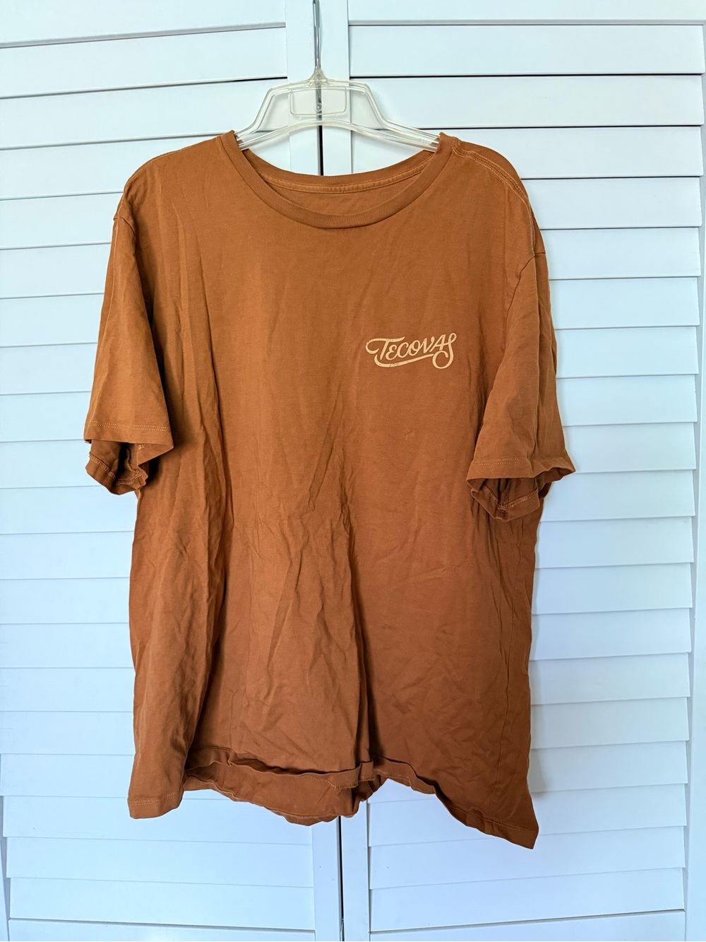 Tecovas Short Sleeve Logo Tee in Rust Brown
